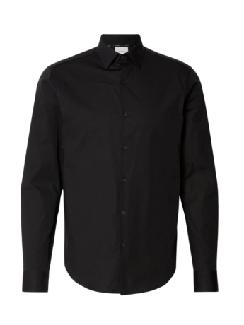 Calvin Klein camicia nera regular fit in cotone