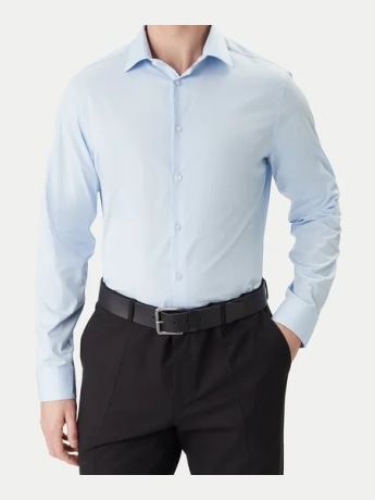 Calvin Klein camicia azzurra regular fit in cotone