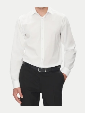 Calvin Klein camicia bianca regular fit in cotone