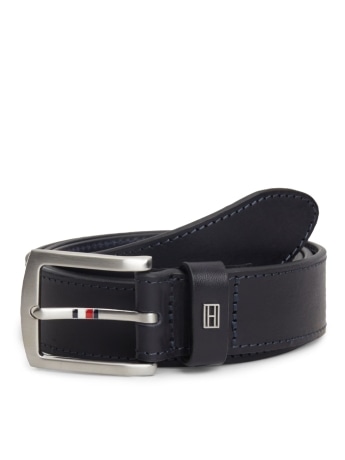 Tommy Hilfiger cintura uomo denton corp 3.5 in pelle blu