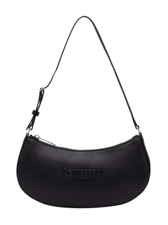 Tommy Hilfiger borsetta donna in ecopelle tjw must shoulder bag con logo al centro nero