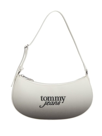 Tommy Hilfiger borsetta donna in ecopelle tjw must degrade shoulder bag con logo al centro bianco