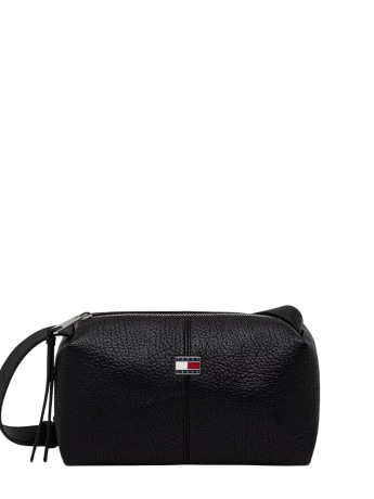 Tommy Hilfiger borsa donna in ecopelle a tracolla tjw slouchy city camera bag con placca logo nero