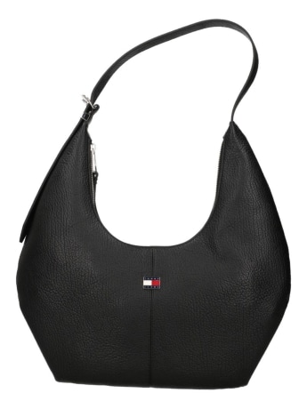 Tommy Hilfiger borsa donna in ecopelle  jw slouchy city hobo con placca logo  nero