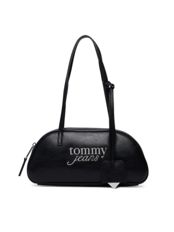 Tommy Hilfiger borsetta donna in ecopelle tjw bold shoulder bag con logo al centro nero