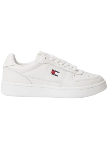 Tommy Hilfiger sneakers in pelle bianca donna archive '98 retro con logo bandiera