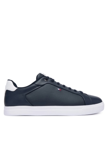 Tommy Hilfiger scarpe uomo icon court light colore blu scuro con bandiera