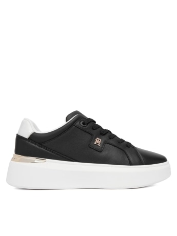 Tommy Hilfiger sneakers donna platform in pelle nera