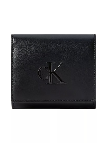 Calvin Klein portafoglio da donna in ecopelle nero con logo