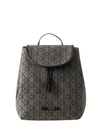 Calvin Klein zaino in tessuto donna emblem  jacquard  monogram con logo in rilievo beige
