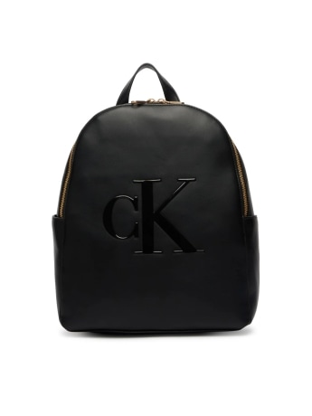 Calvin Klein zaino donna in ecopelle bold con logo in rilievo nero