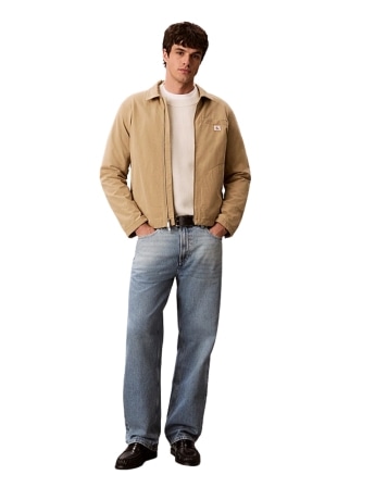 Calvin Klein jeans uomo dritti anni '90 blu medio sabbiato