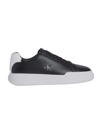 Calvin Klein sneakers uomo in pelle chunky cupsole laceup  con logo colore nero