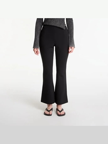 Calvin Klein pantaloni donna neri loose fit con logo ricamato