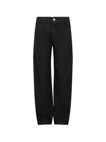 John Richmond jeans narsingi kids/junior in denim nero con logo sul retro