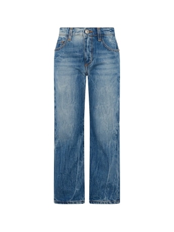 John Richmond jeans varon junior in denim blu medio sabbiato con logo sul retro