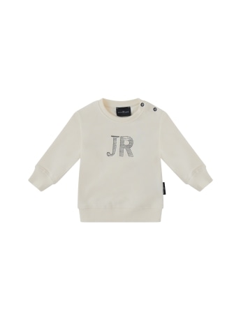John Richmond felpa infant in cotone bianco con logo jr