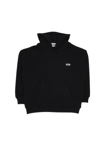 Gcds felpa con cappuccio kids/junior con maxi logo sul retro
