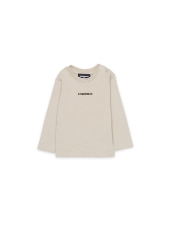 Dsquared t-shirt infant in cotone beige con logo