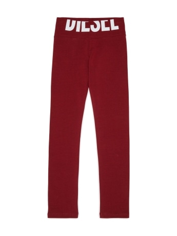 Diesel leggings junior con elastico logato  bordeaux