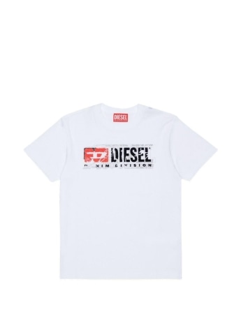 Diesel t-shirt kids/junior in cotone bianco con logo