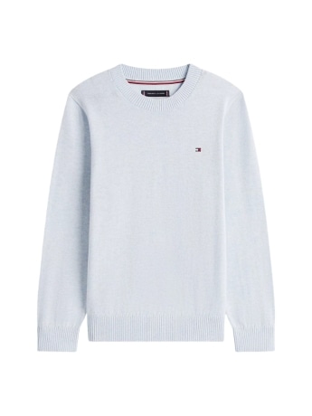 Tommy Hilfiger maglia infant/kids/junior in cotone celeste con logo bandierina