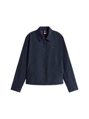 Tommy Hilfiger giacca uomo in tessuto blu ripiegabile con zip