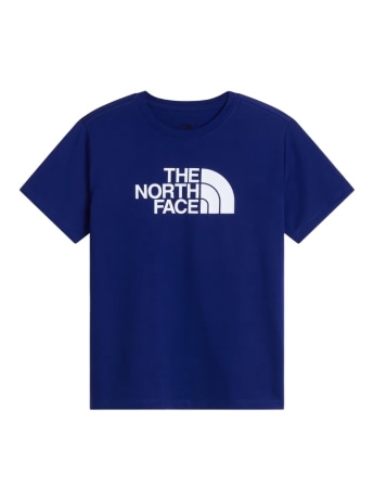 The North Face t-shirt kids/junior unisex evolution half dome in cotone blu con maxi logo