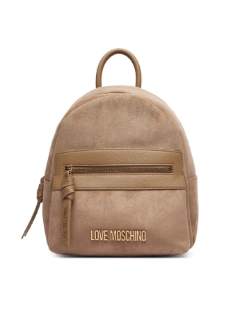 Moschino zaino donna effetto suede sabbia