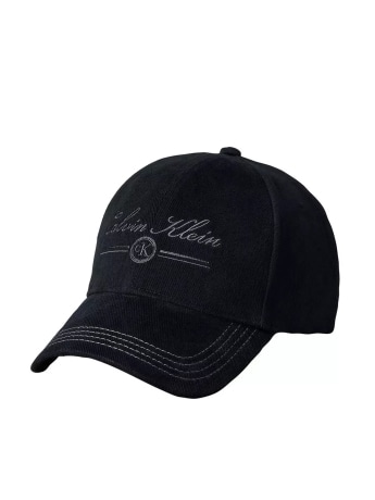 Calvin Klein cappello da baseball uomo con logo lettering ricamato sul davanti nero