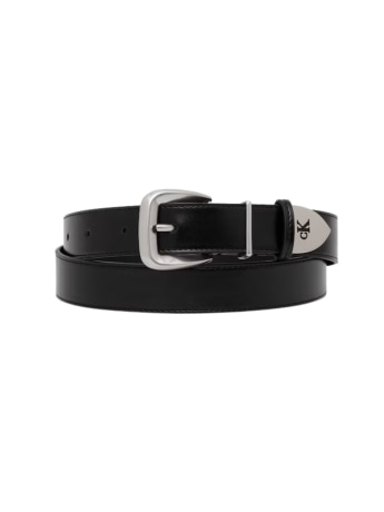 Calvin Klein cintura  donna in pelle nera con logo