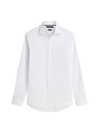 Tommy Hilfiger camicia uomo in cotone bianco a maniche lunghe
