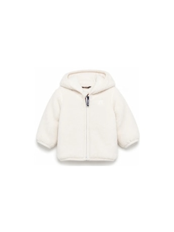 Kway felpa infant e. janne polar in pile bianco