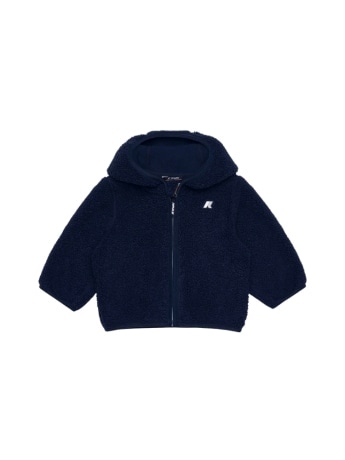 Kway felpa infant e. janne polar in pile blu scuro