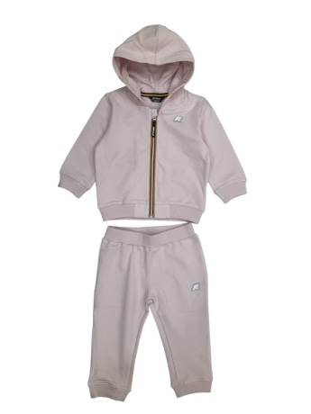 Kway set infant anthonielle mickette felpa con zip e pantalone rosa