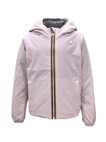 Kway giacca kids/junior p. lily st warm double reversibile rosa/grigio