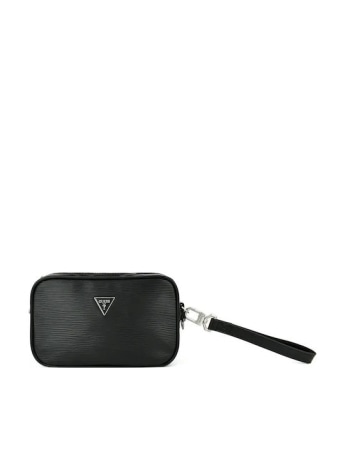 Guess borsa uomo a tracolla con polsiera in ecopelle nera