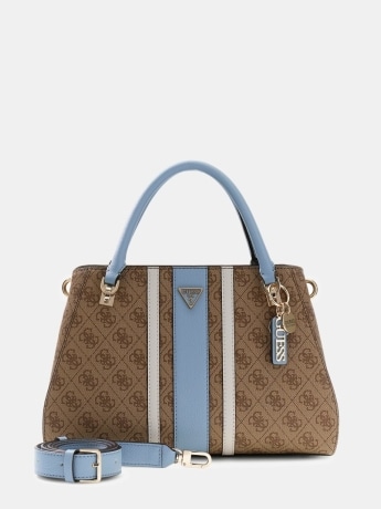 Guess borsa  donna a tracolla noelle in ecopelle bicolore beige e celeste