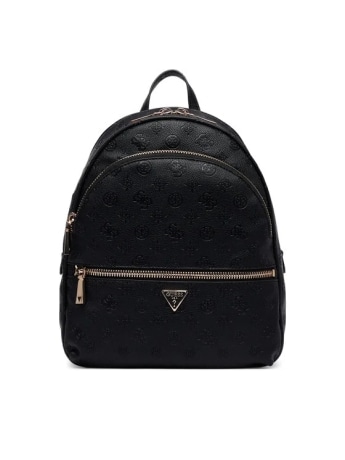 Guess zaino grande donna manhattan ii in ecopelle nera  logata