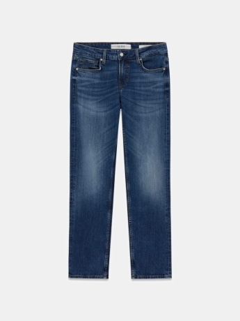 Guess jeans uomo angels relaxed fit in denim blu medio baffato