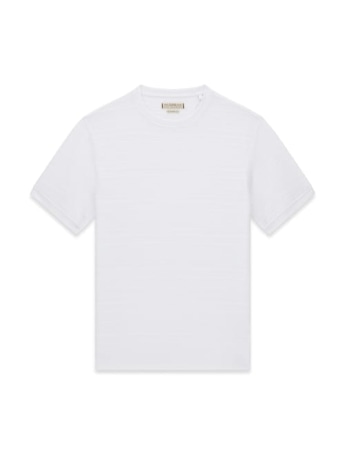 Guess tshirt uomo  in maglia testurizzata bianco