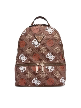 Guess zaino piccollo donna eliette logo  in ecopelle marrone logata