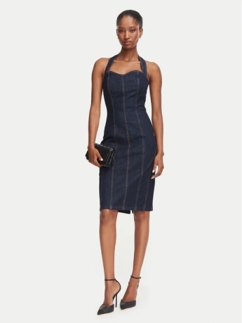 Guess abito donna alisa in denim blu scuro
