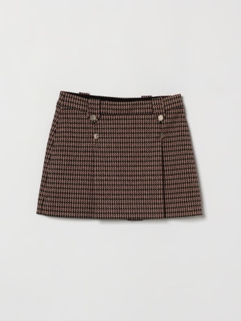 Twinset minigonna kids/junior in pied de poule marrone