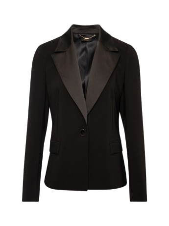 Fracomina blazer donna monopetto nero slim fit