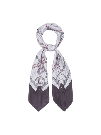 Liu-jo foulard bandana nero con motivo cinturini e logo monogram