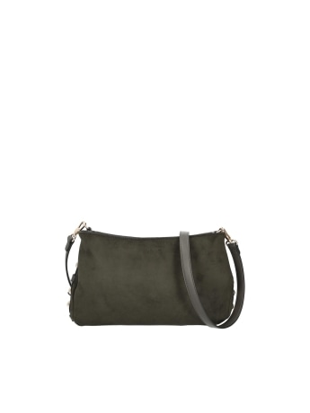 Liu-jo borsa a tracolla media in microfibra verde scuro