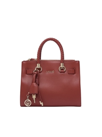 Liu-jo borsa satchel piccola rossa con charm