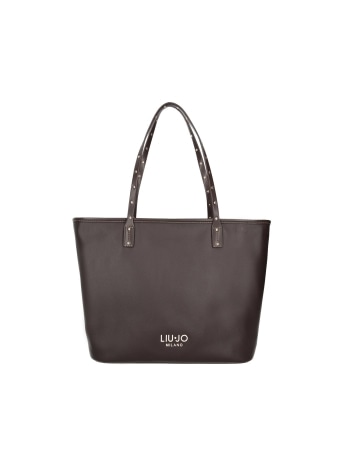 Liu-jo borsa tote media marrone con logo
