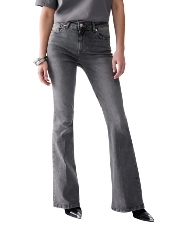 Liu-jo jeans donna bootcut in denim stretch grigio